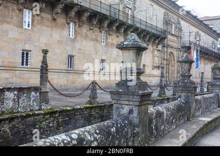 santiago de Compostela vacio covid 19 Stockfoto