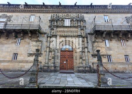 santiago de Compostela vacio covid 19 Stockfoto