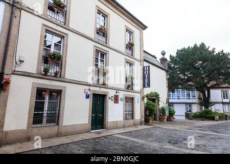 santiago de Compostela vacio covid 19 Stockfoto