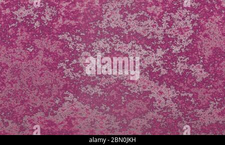 Alt, schmutzig, rosa und silber metallic 3D-Wiedergabe von Hintergrund mit Grunge, Rost und Risse. Ideal für Wände, Böden, Kulissen, Oberflächen. Stockfoto