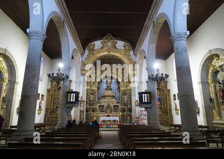 Igreja Matriz de Vila Nova de Cerveira Kircheninterieur in Vila Nova de Cerveira, Portugal, Europa Stockfoto