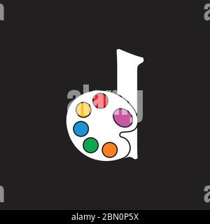 Symbolvektor der Buchstabenpalette Stock Vektor