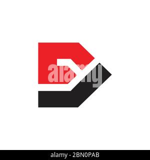 Abstrakter Buchstabe EY einfacher geometrischer Logovektor Stock Vektor