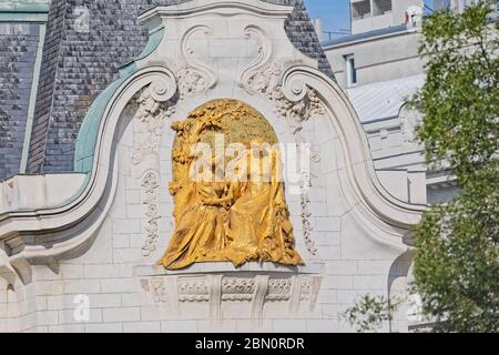 Detail des französischen Botschaftsgebäudes in Wien Österreich Stockfoto