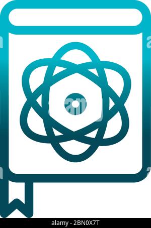 Medizinische Buch Literatur Labor Wissenschaft und Forschung Vektor Illustration Gradient Stil Symbol Stock Vektor