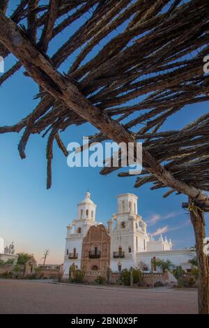 Mission San Xavier del Bac, Tucson, Arizona. Stockfoto