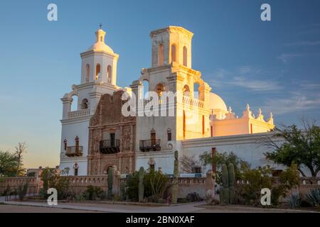 Mission San Xavier del Bac, Tucson, Arizona. Stockfoto