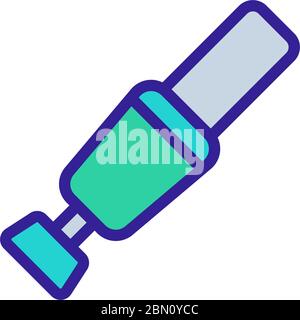 Sand und Saphir Nageldateien Symbol Vektor Kontur Illustration Stock Vektor