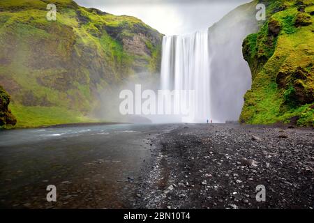 Skogafoss Wasserfall im südlichen Island Stockfoto