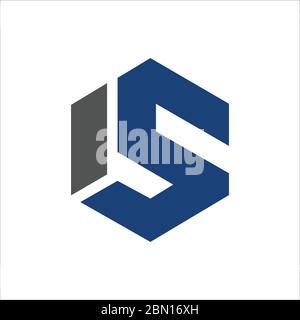 Anfangsbuchstabe ist Logo oder si Logo Vektor Design-Vorlage Stock Vektor