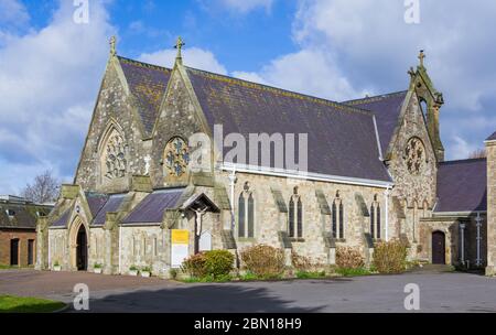 St. Katharina von Alexandria römisch-katholische Kirche, ein altes Gebäude aus dem 19. Jahrhundert in Littlehampton, West Sussex, England, Großbritannien. Stockfoto