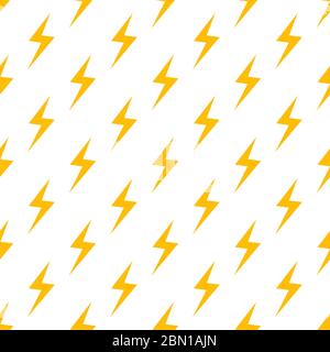 Lightning gelb nahtlose Muster Hintergrund. Strukturmuster. Abbildung des Vektorgrafiken Stock Vektor
