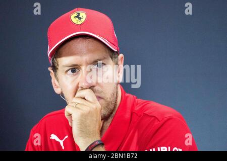 Hockenheim, Deutschland. Juli 2019. Vettel verlässt Ferrari offenbar am Ende des Jahres! Archivfoto: Pressekonferenz nach dem Rennen mit Sebastian VETTEL (GER, Scuderia Ferrari Mission winnow), Zweiter, Zweiter, Zweiter, Halbbildnis, Rennen am 28. Juli 2019, Formel 1, Grand Prix von Deutschland in Hockenheim/Deutschland ab Juli 26. - 28.07.2019, Saison 2019, vǬ Verwendung weltweit Credit: dpa picture Alliance/Alamy Live News Stockfoto