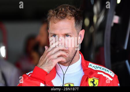 Hockenheim, Deutschland. Mai 2020. Vettel verlässt Ferrari offenbar am Ende des Jahres! Archivfoto: Sebastian VETTEL, GER (Scuderia Ferrari), Geste, Skepsis, Aktion, Einzelbild, Einzelmotiv ausschneiden, Porträt, Porträt, Porträt. Training, Formel 1: GP von DeutschlandDeutschland, Hockenheimring, Saison 2018, am 20. Juli 2018. Â weltweit Credit: dpa/Alamy Live News Stockfoto