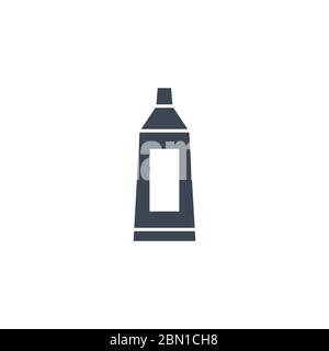 Symbol für die Vektorgyphe der Zahnpasta Tube. Stock Vektor