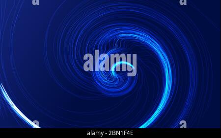 Spiral abstrakte grafische Textur Hintergrund aus leuchtenden Linien konstruiert. Stockfoto