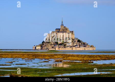 Frankreich, Normandie, Departement Manche, Bucht von Mont Saint-Michel UNESCO-Welterbe, Abtei von Mont Saint-Michel