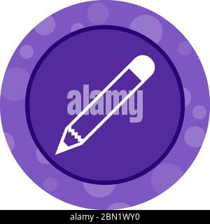 Schönes Bleistift Vektor Glyph Symbol Stock Vektor