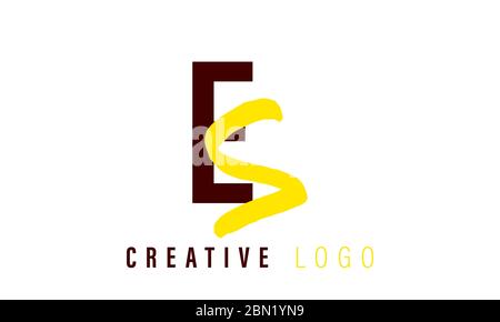 Vektorgrafik für SE- oder es-Vorlage für das ursprüngliche Logo Stock Vektor