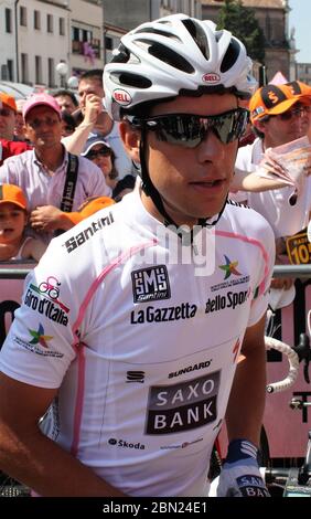 Richie Porte of Saxo Bank während der Tour d'Italie Mestre – Monte Zoncolan (222 km) am 23. Mai 2010 in Monte Zoncolan ,Italie - Photo Laurent Lairys / DPPI Stockfoto