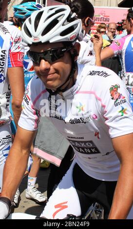 Richie Porte of Saxo Bank während der Tour d'Italie Mestre – Monte Zoncolan (222 km) am 23. Mai 2010 in Monte Zoncolan ,Italie - Photo Laurent Lairys / DPPI Stockfoto