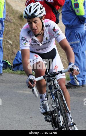 Richie Porte of Saxo Bank während der Tour d'Italie Mestre – Monte Zoncolan (222 km) am 23. Mai 2010 in Monte Zoncolan ,Italie - Photo Laurent Lairys / DPPI Stockfoto