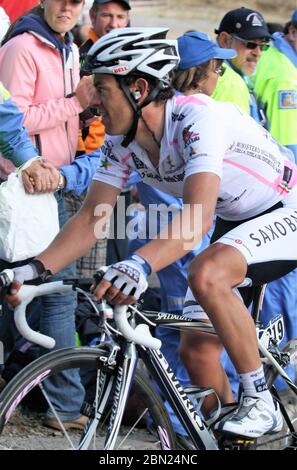 Richie Porte of Saxo Bank während der Tour d'Italie Mestre – Monte Zoncolan (222 km) am 23. Mai 2010 in Monte Zoncolan ,Italie - Photo Laurent Lairys / DPPI Stockfoto
