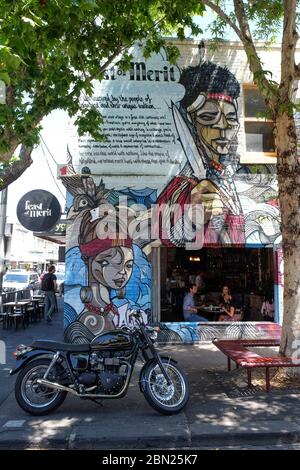 Feast of Merit Restaurant in der Swan Street im Melbourne Vorort Richmond, Victoria, Australien Stockfoto