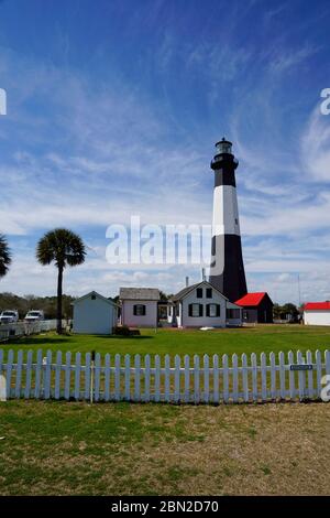 Tybee Island USA - 5. März 2015 - Tybee Island Light ist ein Leuchtturm neben dem Eingang des Savannah River in Georgia USA Stockfoto