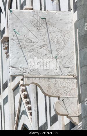 I/Toskana/Siena: Sonnenuhr an der Cattedrale di Santa Maria Assunta Stockfoto