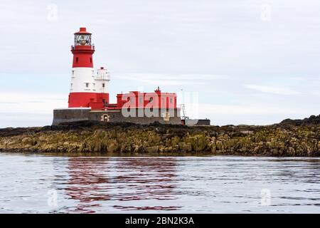 Longstone Leuchtturm auf den Farne Inseln Stockfoto