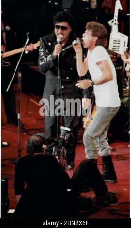 Little Richard, Mick Jagger, Hall of Fame Induction Ceremony. Waldorf Astoria 1/18/89 Foto Michael Brito Stockfoto