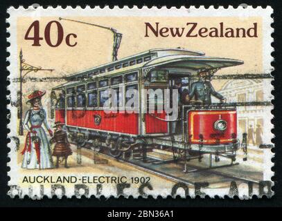 NEUSEELAND - UM 1985: Frühe Beförderung. Auckland Electric, um 1985. Stockfoto