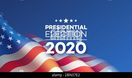 American Presidential Election 2020 Hintergrund-Design. Vektorgrafik Stock Vektor