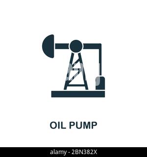 Symbol Ölpumpe aus der industriellen Sammlung. Einfache Linie Ölpumpe Symbol für Vorlagen, Web-Design und Infografiken Stock Vektor