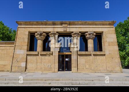 Tempel von Debod, ein alter ägyptischer Tempel in Madrid, Spanien Stockfoto