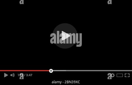 Video-Player-Balkenvorlage für Ihr Design für Website und App Stock Vektor