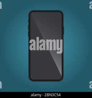 Smartphone Frame weniger leeren Bildschirm. Generisches Gerät für Modell. Telefonrahmen mit leerem Display isoliert Stock Vektor