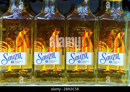 Tjumen, Russland-04. Mai 2020: Sauza Tequila Import Company ist ein Hersteller von Tequila in Tequila. Stockfoto