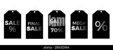 Kollektion von Sale Tag und Label mit Text Design Vorlage Stock Vektor