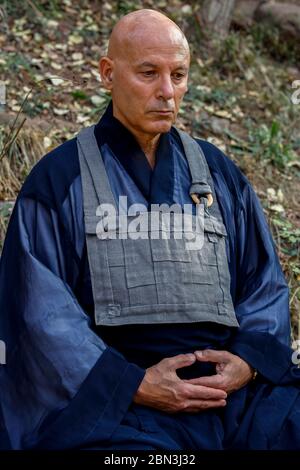 Zen Sesshin (Rückzug) in Marokko. Zazen (Meditation) Stockfoto