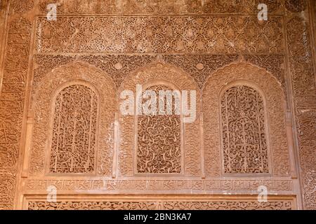 Saadier Gräber, eine historische königliche Nekropole in Marrakesch, Marokko. Stockfoto