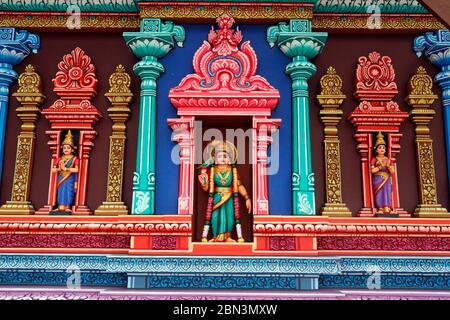 Hindu-Tempel und Schrein von Batu Caves. Hinduistische Gottheiten. Kuala Lumpur. Malaysia. Stockfoto