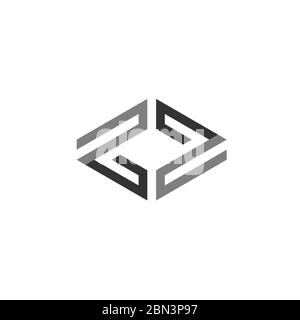 Klammer Codiersymbol Logo Vorlage Illustration Design. Vektor EPS 10. Stockfoto