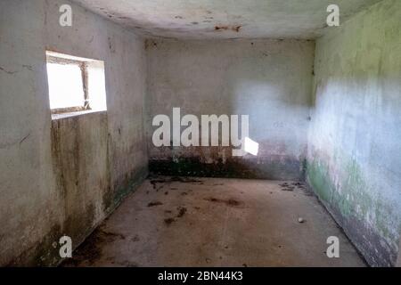 Kommandobunker in Zandvoorde, Belgien. Gut erhaltener deutscher Kommandobunker, der in der Schlacht am Ypern im Ersten Weltkrieg eingesetzt wurde. Stockfoto