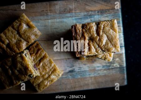 Blondie Bar Cookies Stockfoto