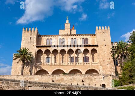 Königspalast von La Almudaina, Palma de Mallorca, Balearen, Spanien Stockfoto