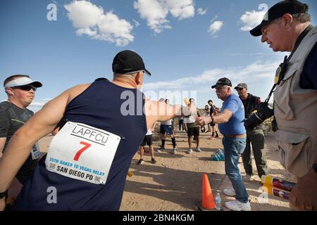 CBP nimmt am Baker to Vegas Law Enforcement Race Teil. . Stockfoto