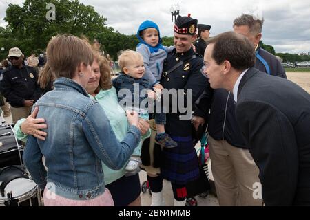 Am 14. Mai 2019 nahm das Personal des US-Zolls und des Grenzschutzes an der Steve Young Honor Guard Pipes and Drums Competition während der Police Week in Washington, D.C. Teil. Stockfoto