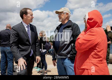 Am 14. Mai 2019 nahm das Personal des US-Zolls und des Grenzschutzes am Steve Young Honor Guard Pipes and Drums Competition während der Police Week in Washington, D.C. Teil. Stockfoto